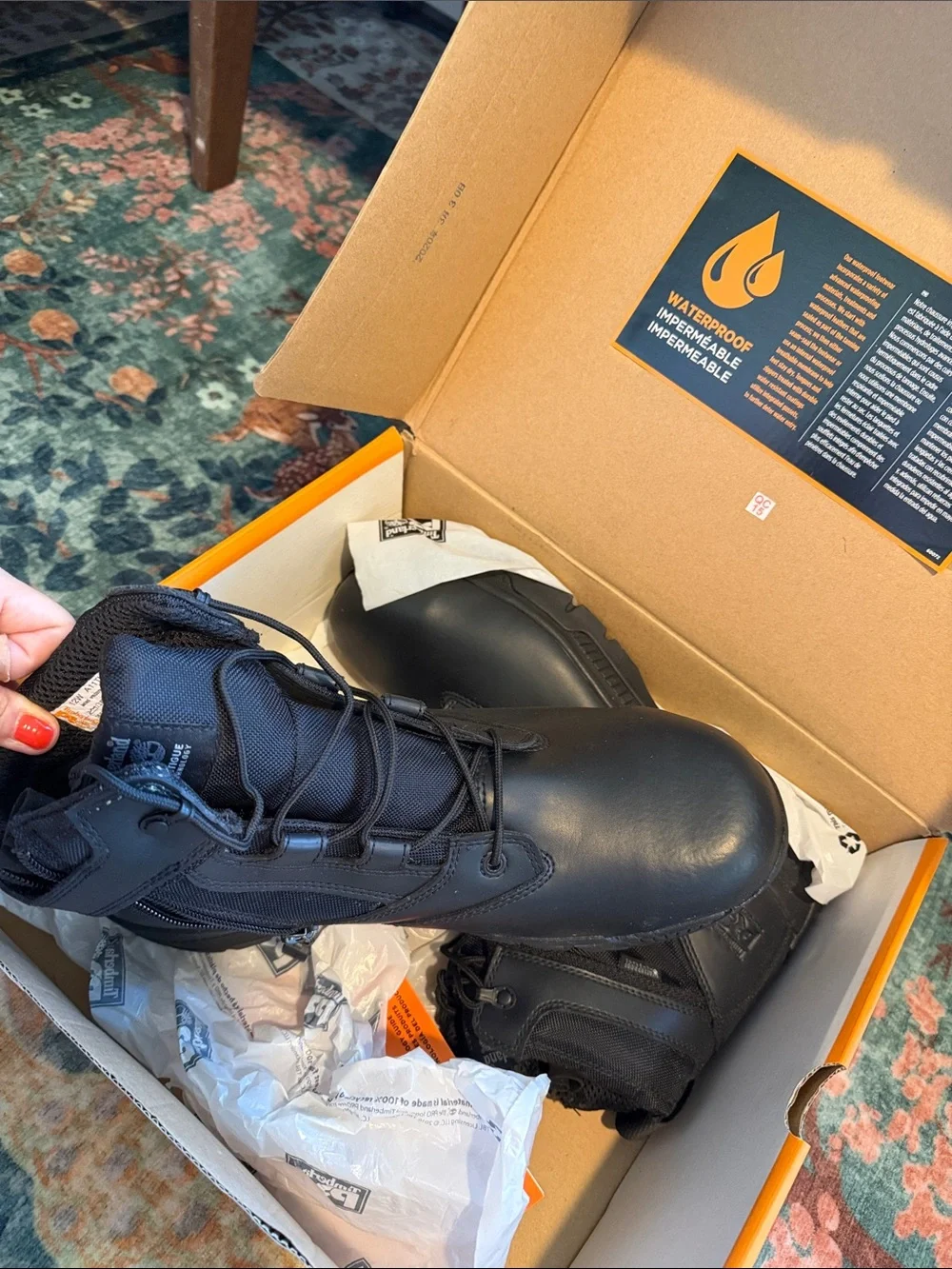 Timberland PRO Black Box with Orange Logo